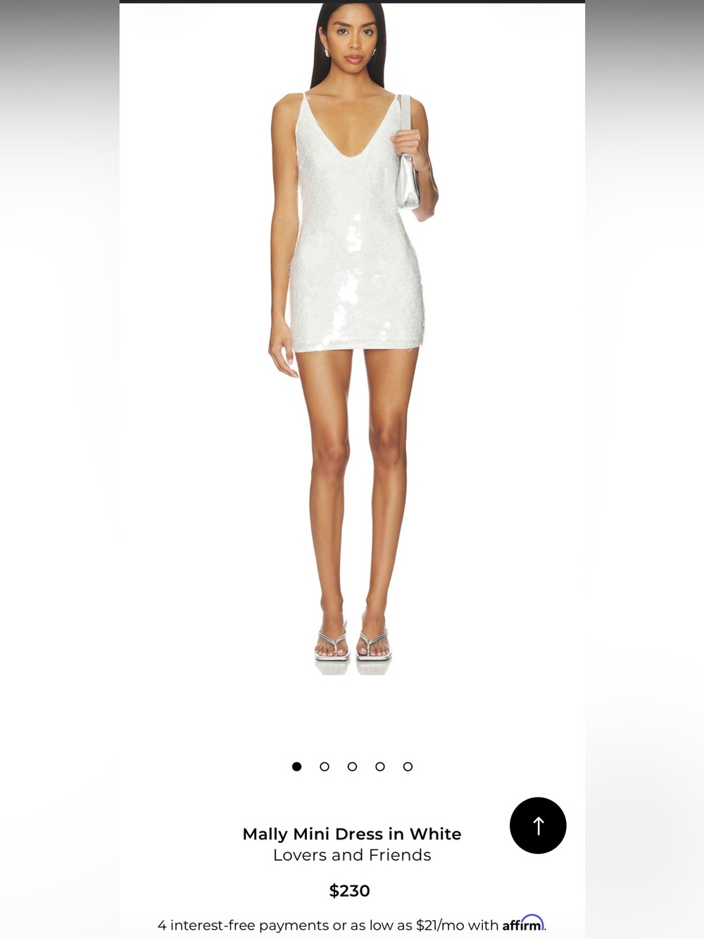 Lovers and Friends Mally Mini Dress Sequin White - New with tags, never worn!